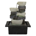 Northlight 11" LED Lighted Cascading 4-Tier Bowl Indoor Tabletop Water Fountain