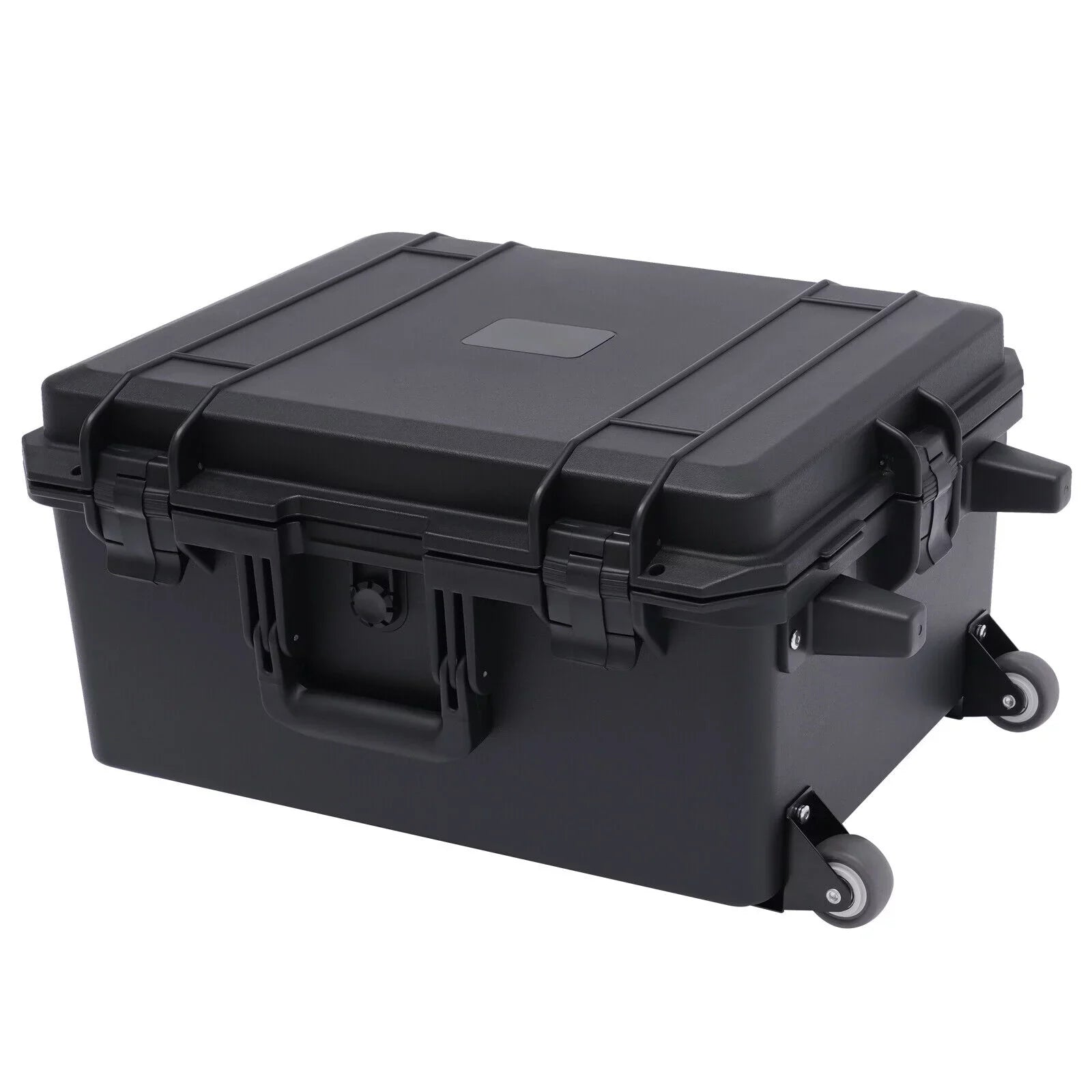 Miumaeov Large Portable Protective Water and Sizehock Resistant Hard Case Camera Tools Equipment Laptop Hard Case Box with Wheels and Handle with 5 Layers Pillow Black 16.7" x 12" x 21.25"