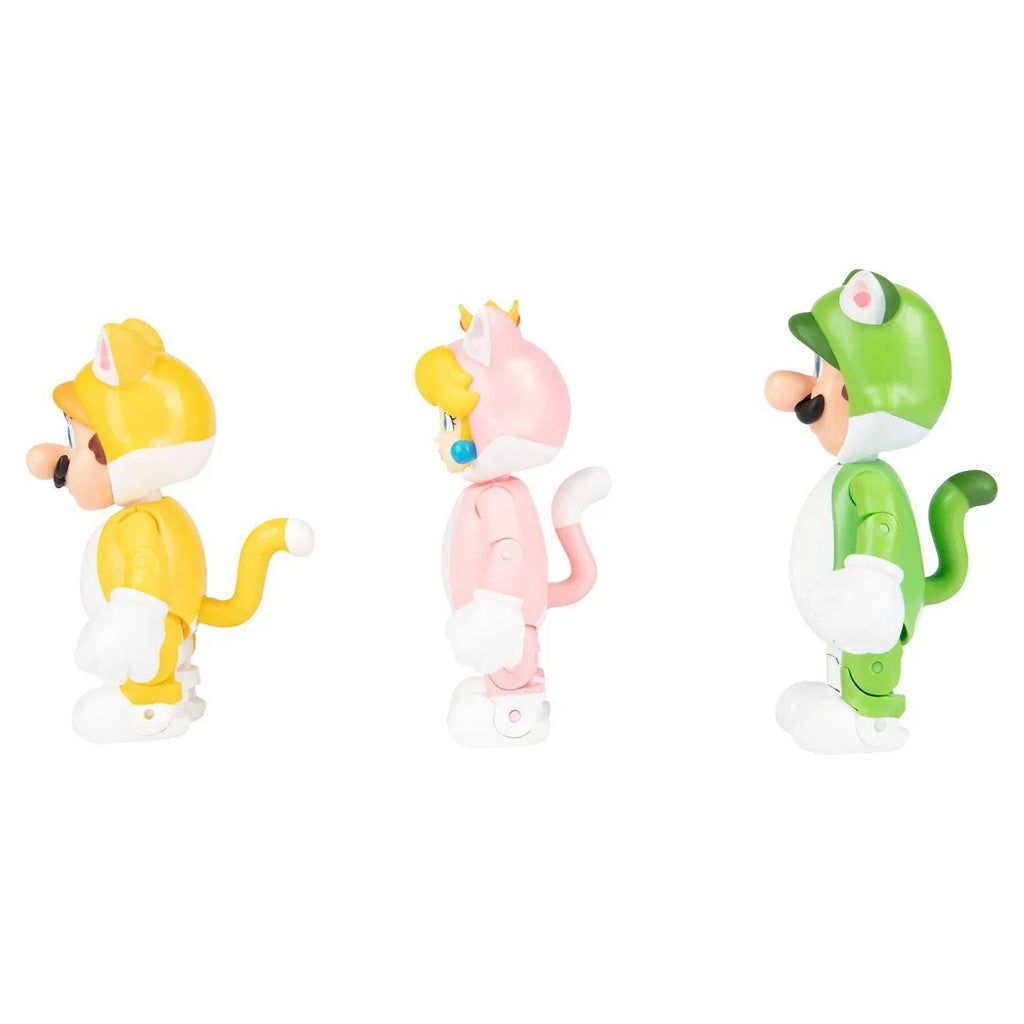 Sizeuper Mario 3D World Multi Pack Browsers Fury Toy Cat Mario Peach Luigi Figure