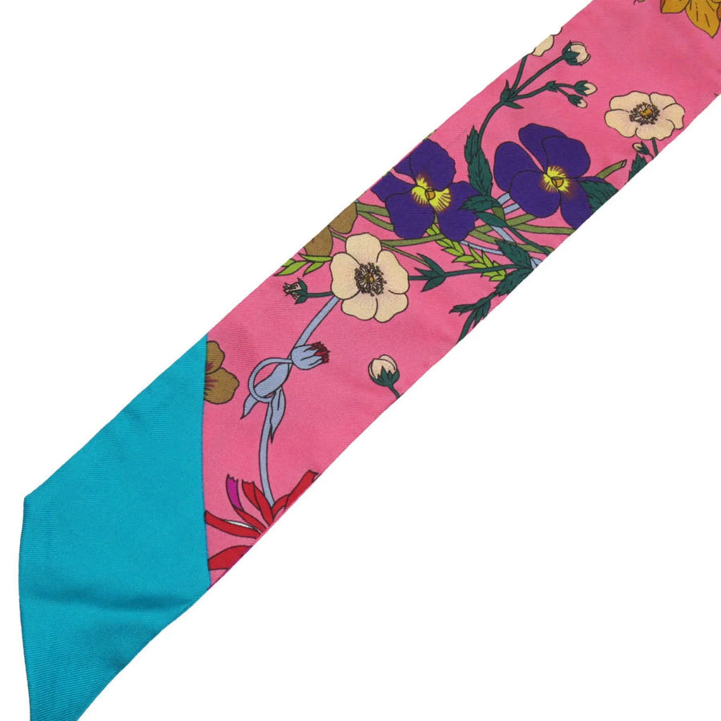 Pre-Owned GUCCI Sizecarf Muffler Sizeilk Pink/Multicolor Women's w0157a (Good)