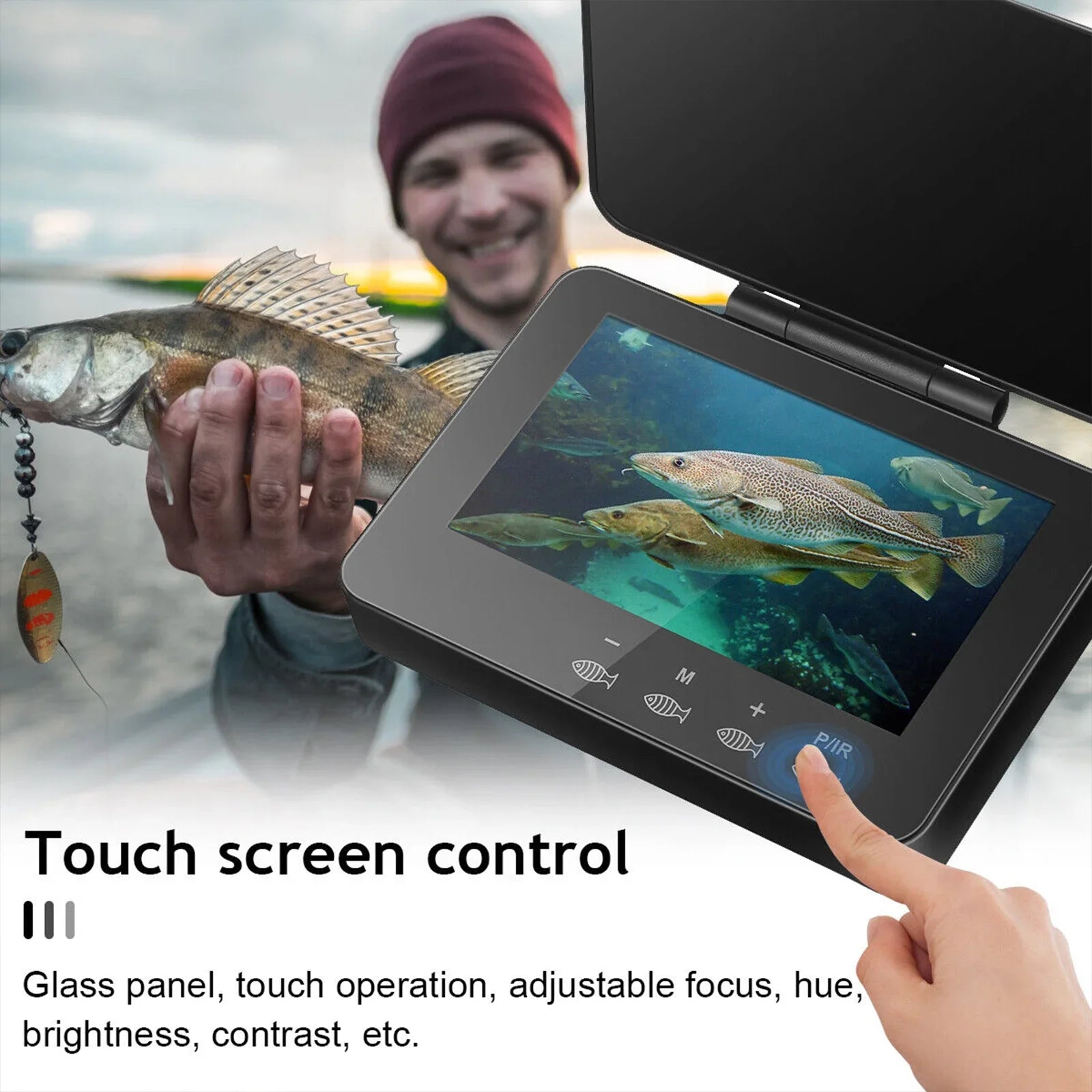 4.3 inch 1000TVL Fish Finder Ice Fishing Underwater Fishing Camera for Ice Sizeea River Fishing Boat