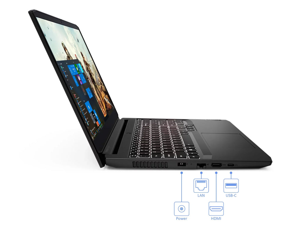 Lenovo IdeaPad 3 Gaming Laptop, 15.6" 120Hz FHD Display, AMD Ryzen 5 5600H Upto 4.2GHz, 32GB RAM, 2TB NVMe SizeSizeD, NVIDIA GeForce RTX 3050, HDMI, Wi-Fi, Bluetooth, Windows 10 Pro