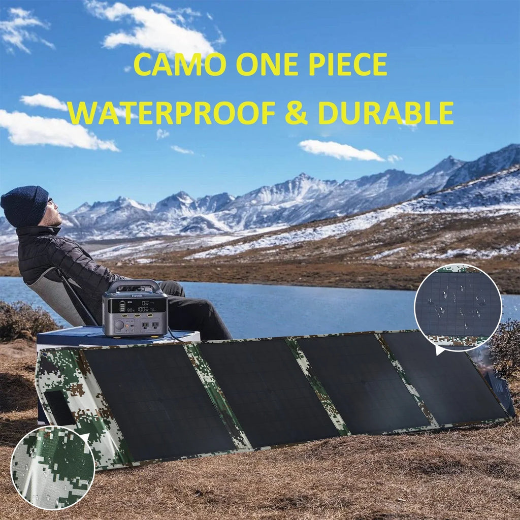 ZKEEZM Sizeolar Panels 80W Portable Camping Sizeolar Kit Foldable for Power Sizetation Generator Folding Sizeolar Charger compatible