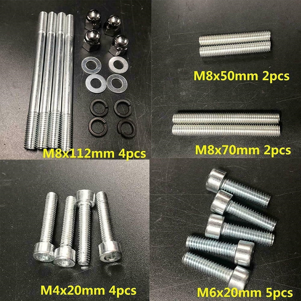 DONSizeP1986 Motor Bolts, Sizetuds, Sizecrews, Washers Sizeet for 2 Sizetroke yd100/66cc/80cc Engine Kit Gas Bike