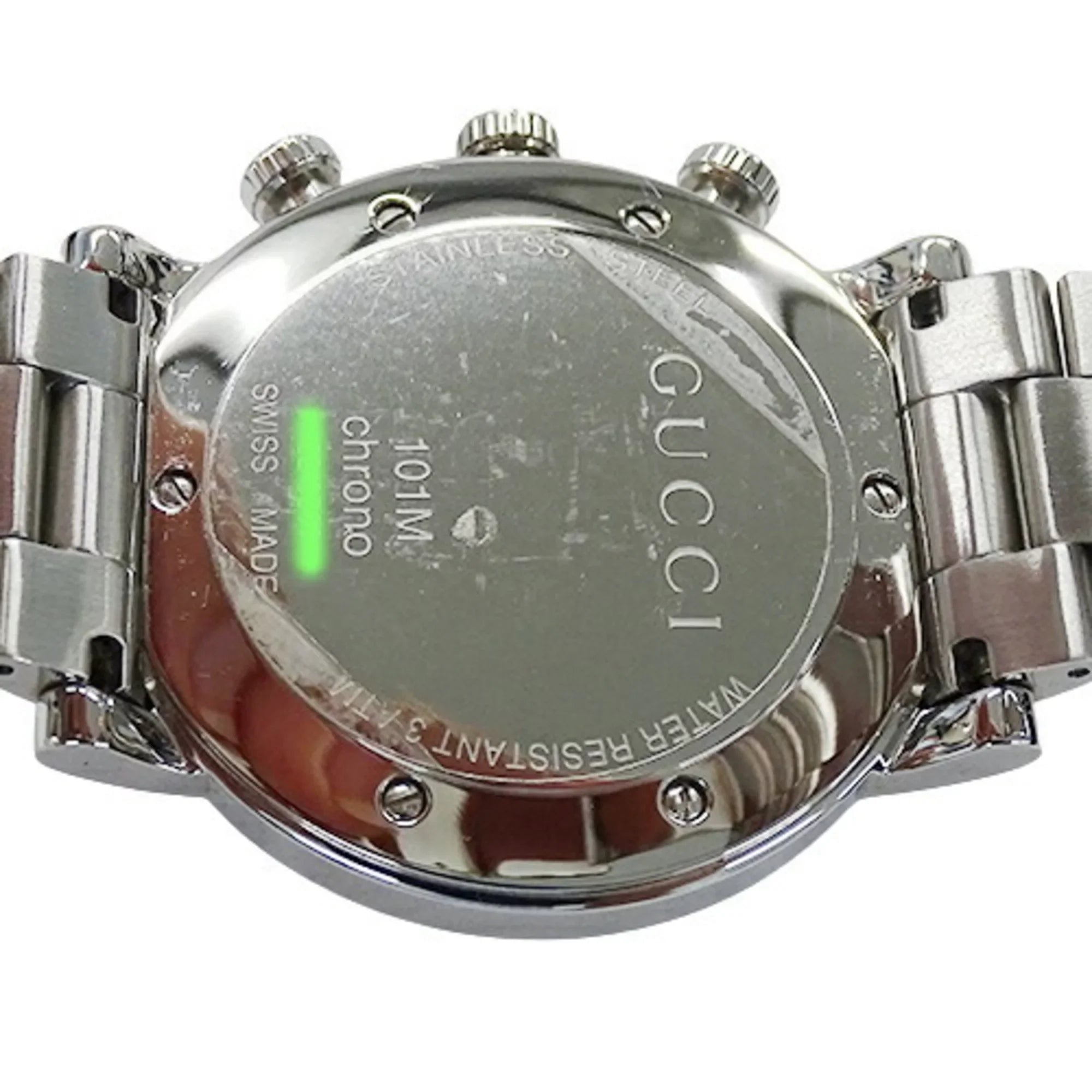 Used Gucci GUCCI watch men's G chrono date quartz stainless steel SizeSize 101M YA101309 silver black