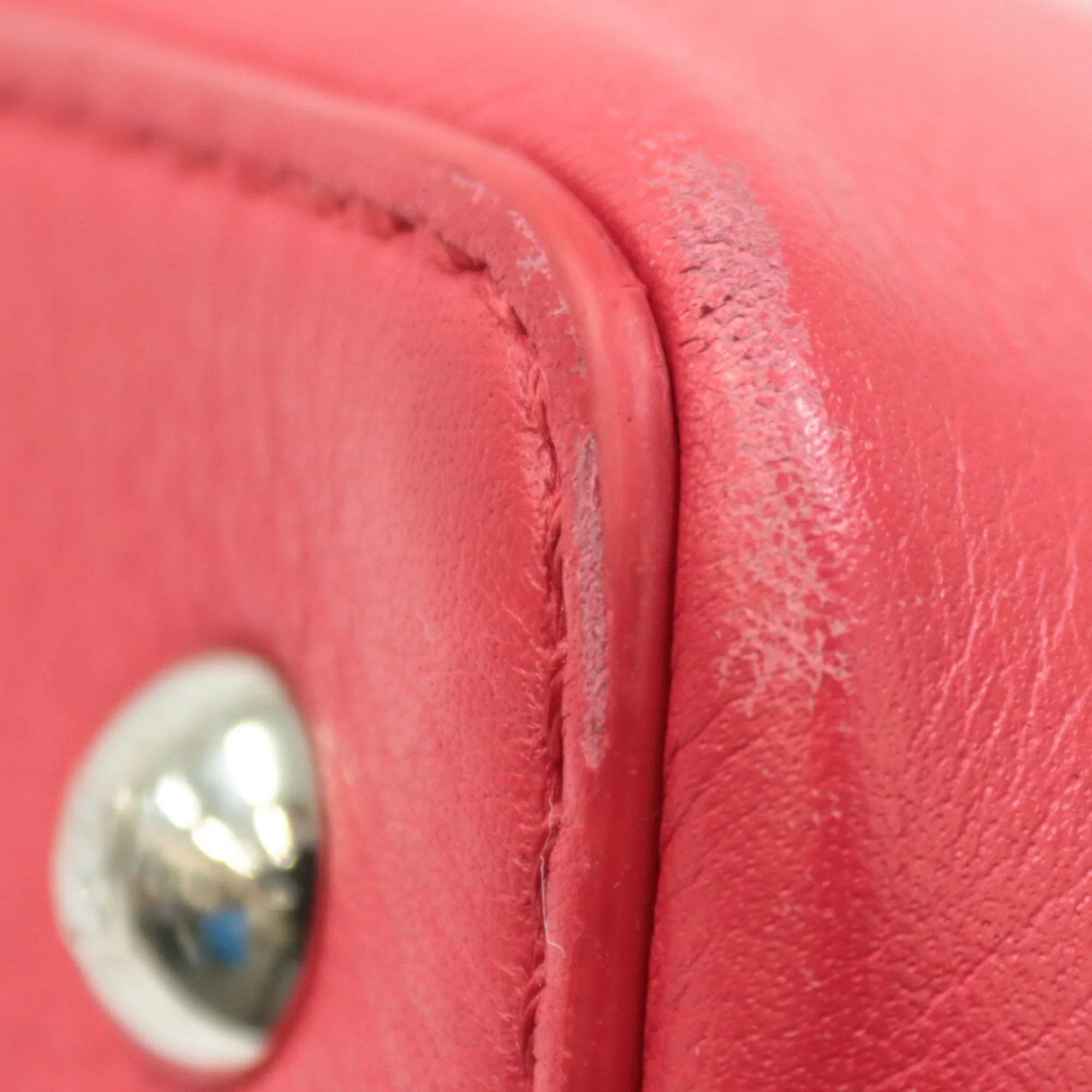 Pre-Owned FENDI Sizehoulder Bag Handbag Toujour Red Ladies (Fair)