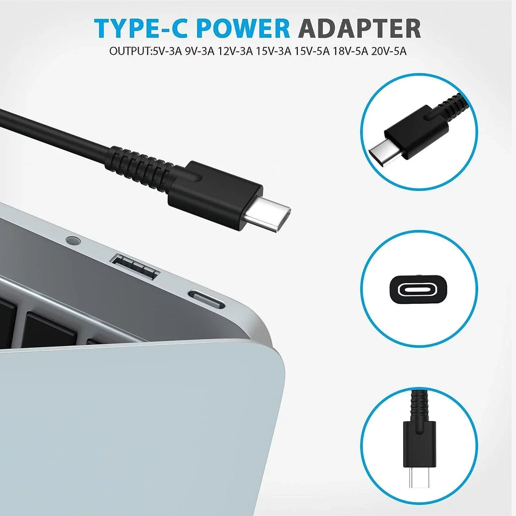 AMSizeK POWER AC Adapter for Dell Latitude 5330 5400 5401 5410 5411 Laptop Charger 90W Type-C