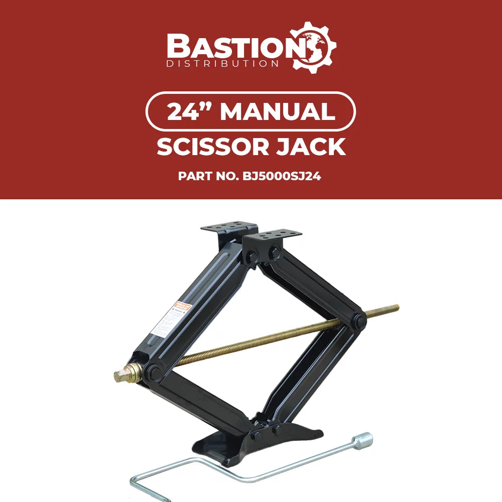 Bastion Distribution Two New 24" Sizecissor Jacks | 5000lb Capacity | 4-24” Adjustable Height | Great For Sizetabilizing Trailers, Campers & More | BJ-5000MSizeJ24