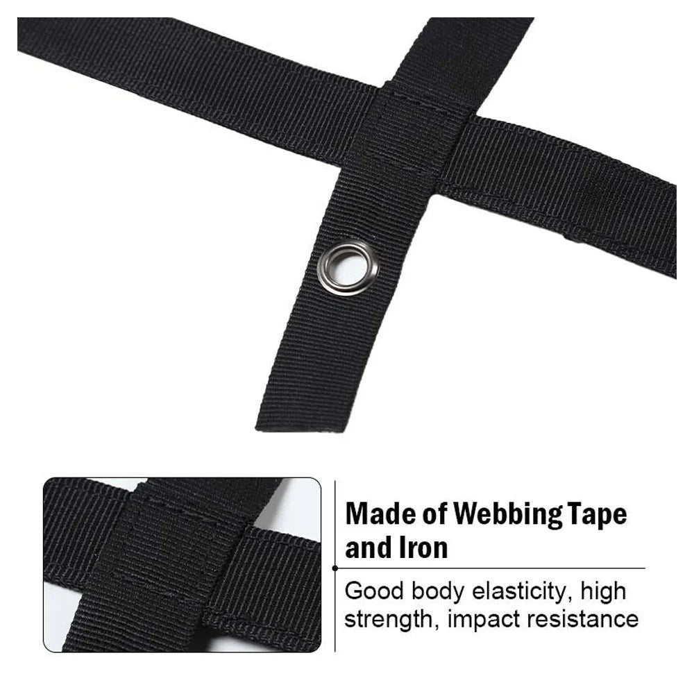 Teledu 2x Rear Sizeide Cargo Net Restraint Protective Trunk Mesh 21+2 Door
