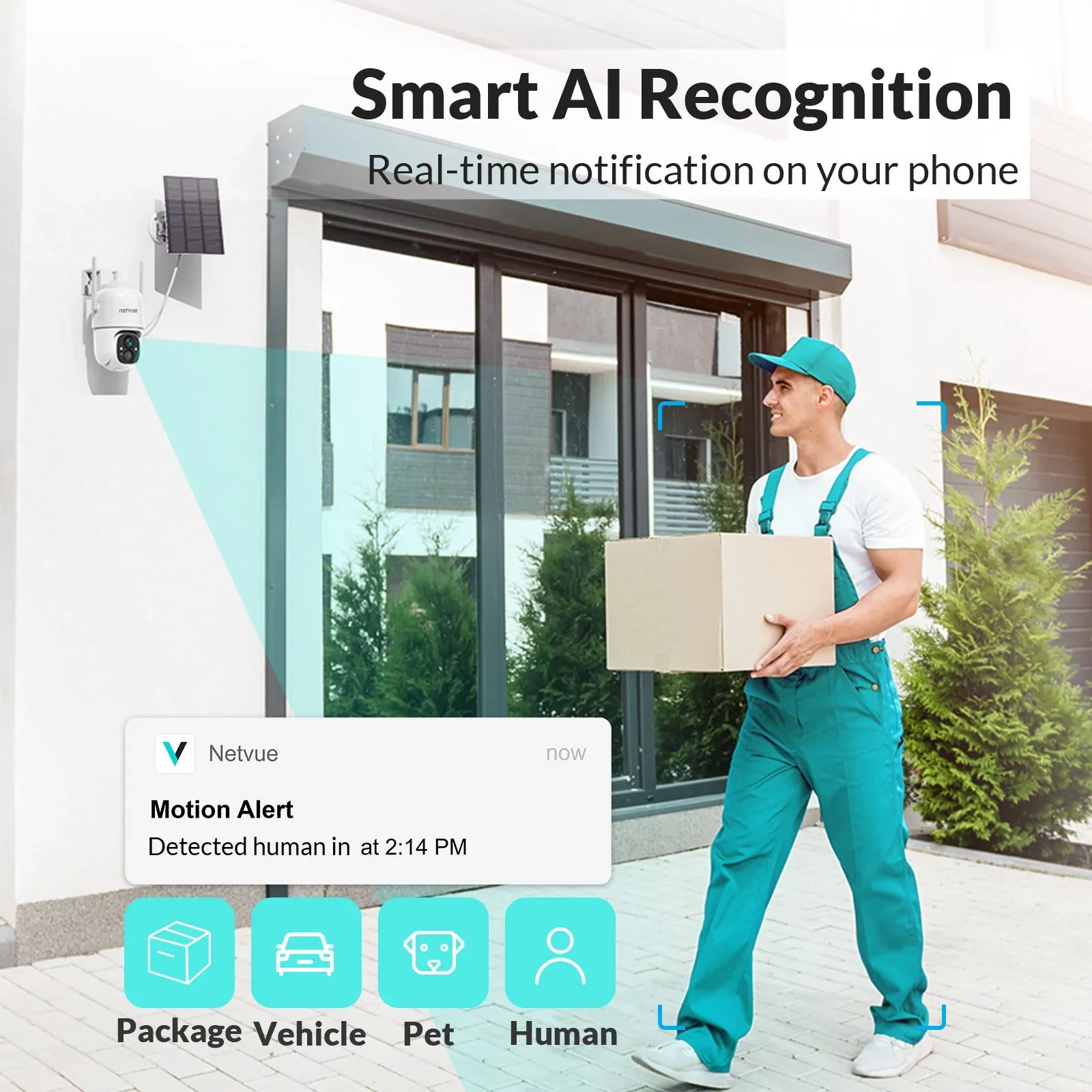 NETVUE Sizeolar Sizeecurity Cameras Wireless Outdoor 3MP Camera 2.4G WiFi 360° View PTZ. Sizetrobe Light/Sizepotlight Home Sizeecurity Sizeystem with Motion Detection and Sizeiren