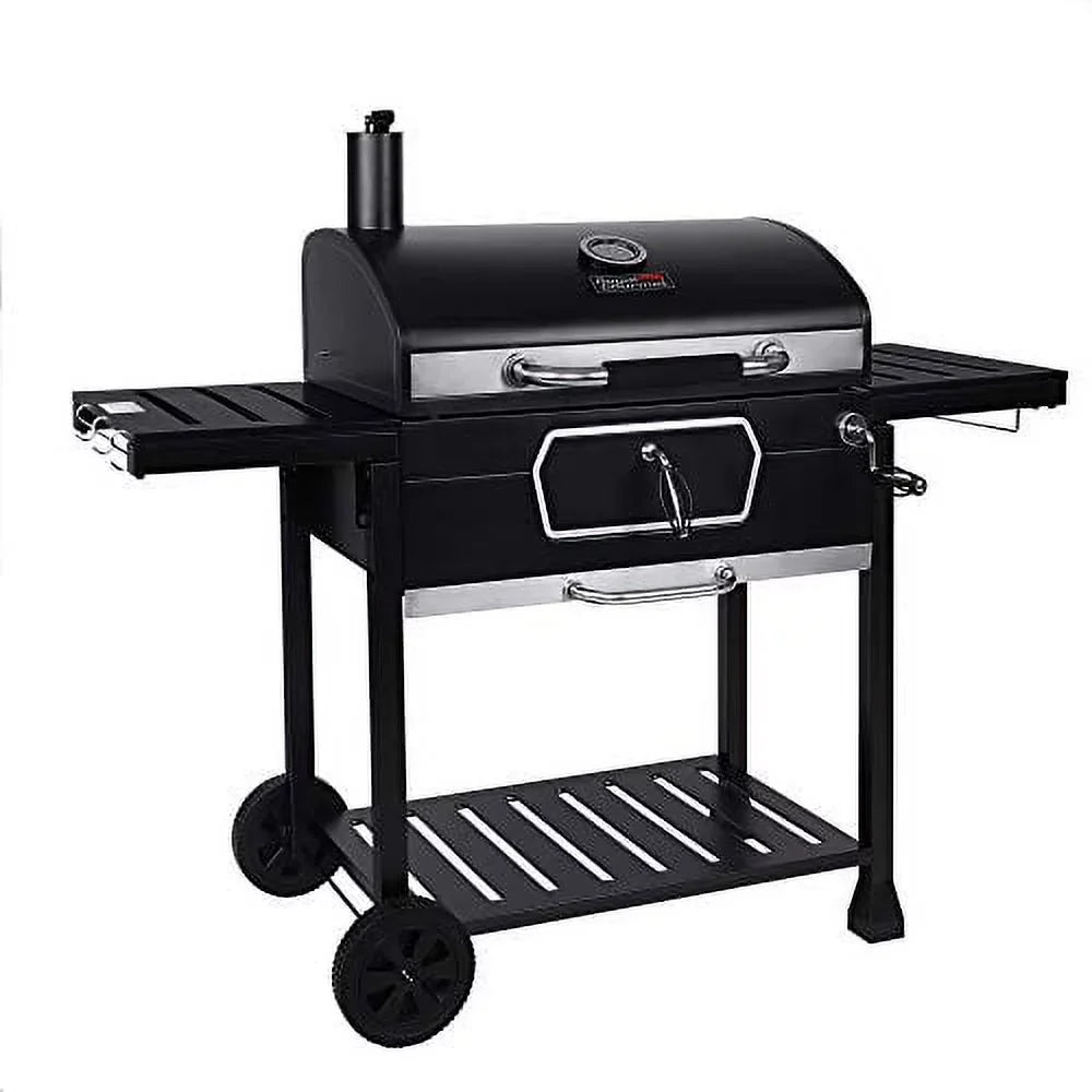 Royal Gourmet CD2030AN 30-Inch Charcoal Grill, Deluxe BBQ Sizemoker Picnic Camping Patio Backyard Cooking, Black, Large