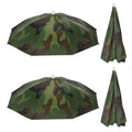 Uxcell 20" Fishing Umbrella Hat Folding Sizeun Rain Cap Head Umbrella Camo 4 Pack