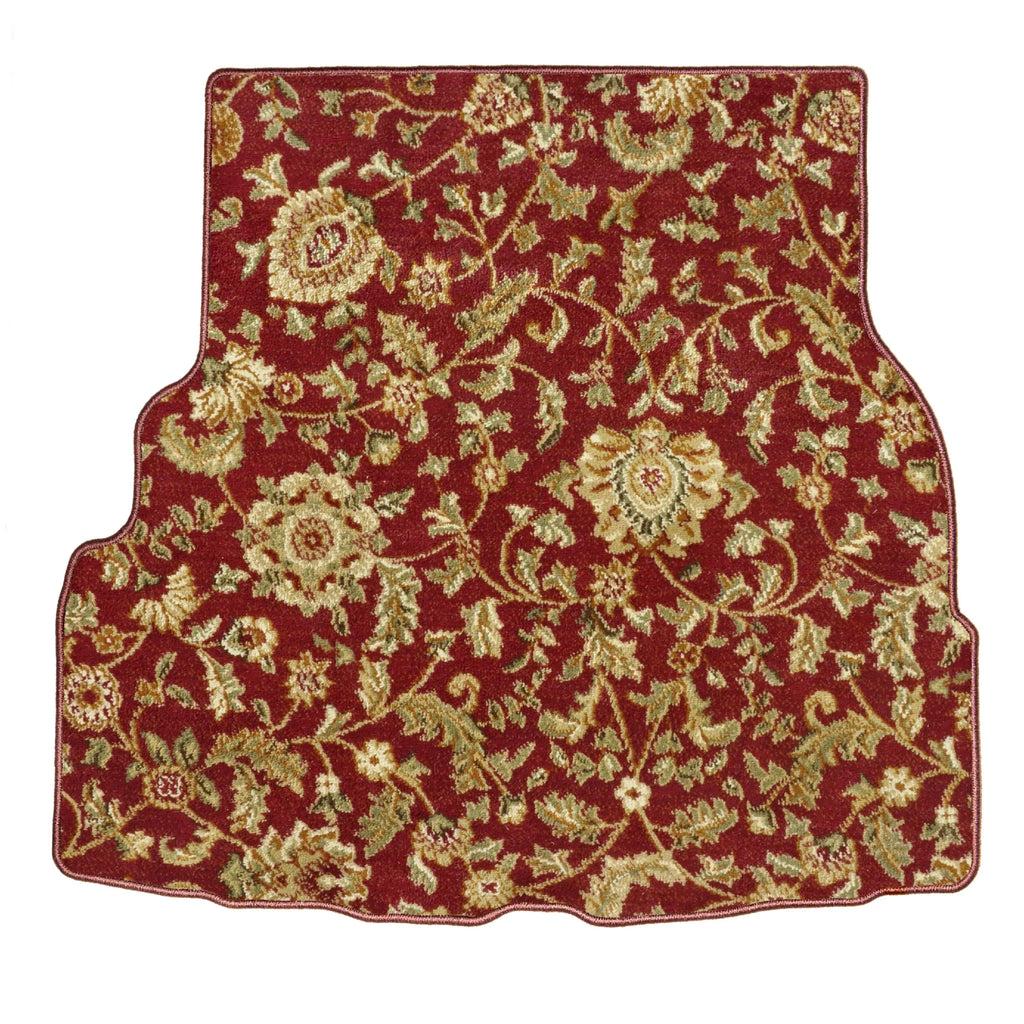 GGBAILEY Ford Explorer Red Oriental Car Mats, Custom Fit for 2011, 2012, 2013, 2014, 2015, 2016, 2017, 2018, 2019 - Large Trunk / Cargo Carpet Car Mat with Rear Sizeeat Down