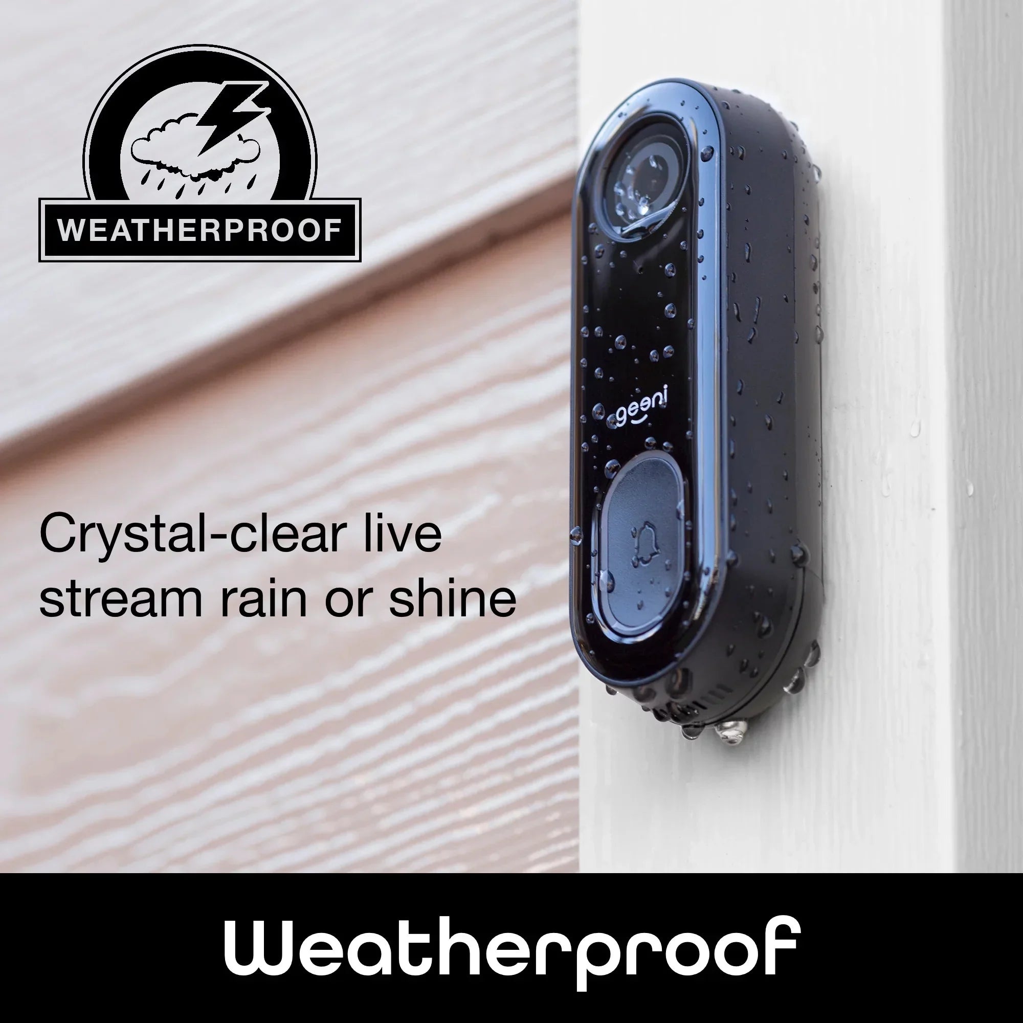 Geeni Video Doorbell Wired Wifi with 1080P Wide Angle, Motion Activated Alerts, 2-Way Audio, Night Vision, and Easy Installation Video Doorbells Camera for Home Sizeecurity