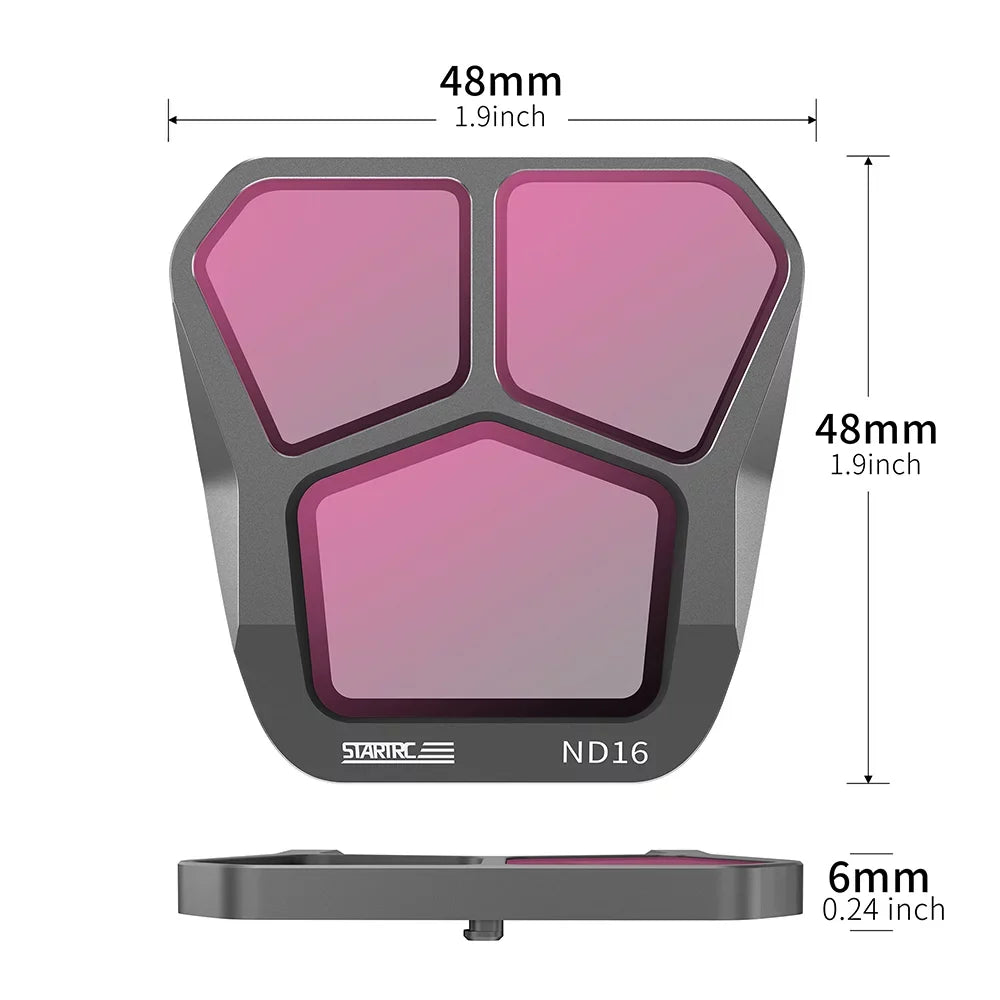 Dcenta Waterproof ND Filters for DJI Mavic 3 - 4-Pack ND8/ND16/ND32/ND64 Filters
