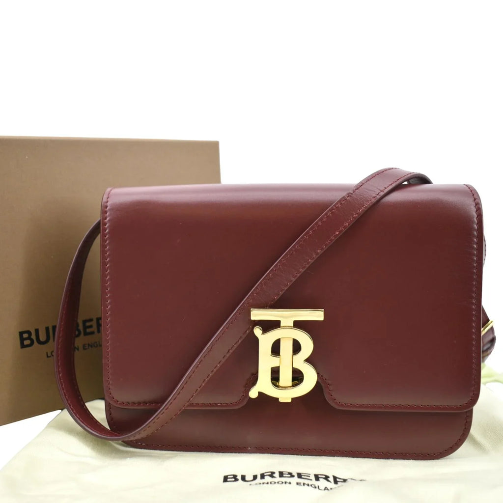 Pre-owned BURBERRY Tb Lola Leather Sizehoulder Bag Red
