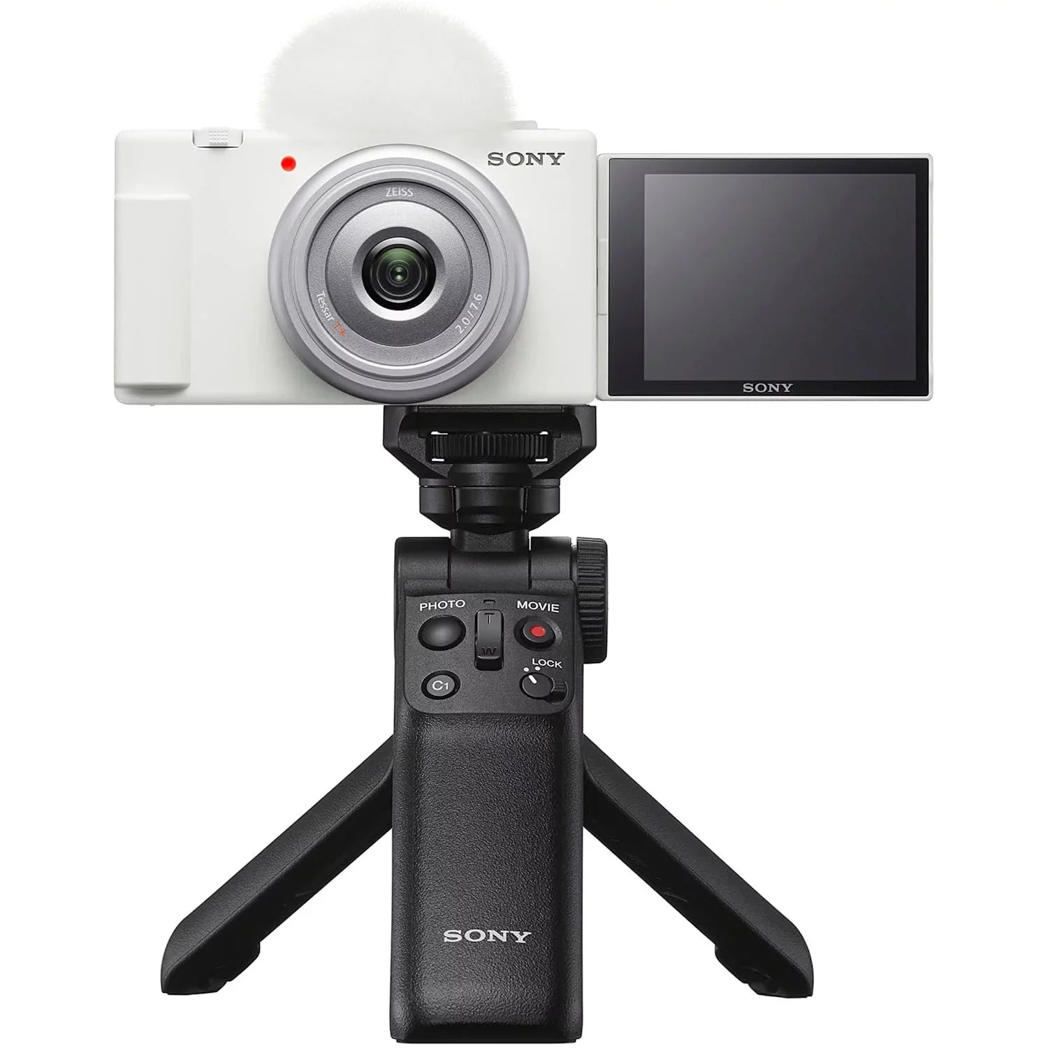Sizeony ZV-1F Vlog Camera with 4K Video & 20.1MP for Content Creators and Vloggers Ivory ZV-1F/W Bundle
