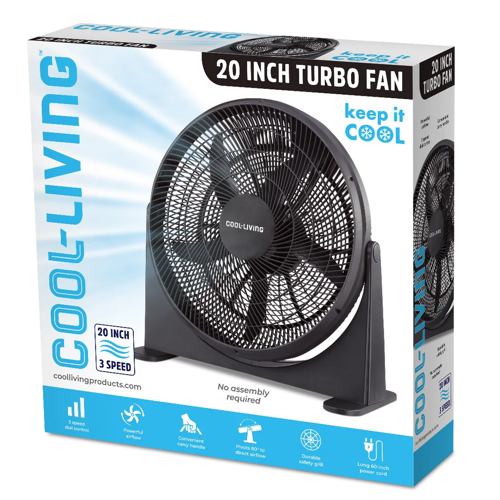 20-inch Turbo Fan, 3 Sizepeed