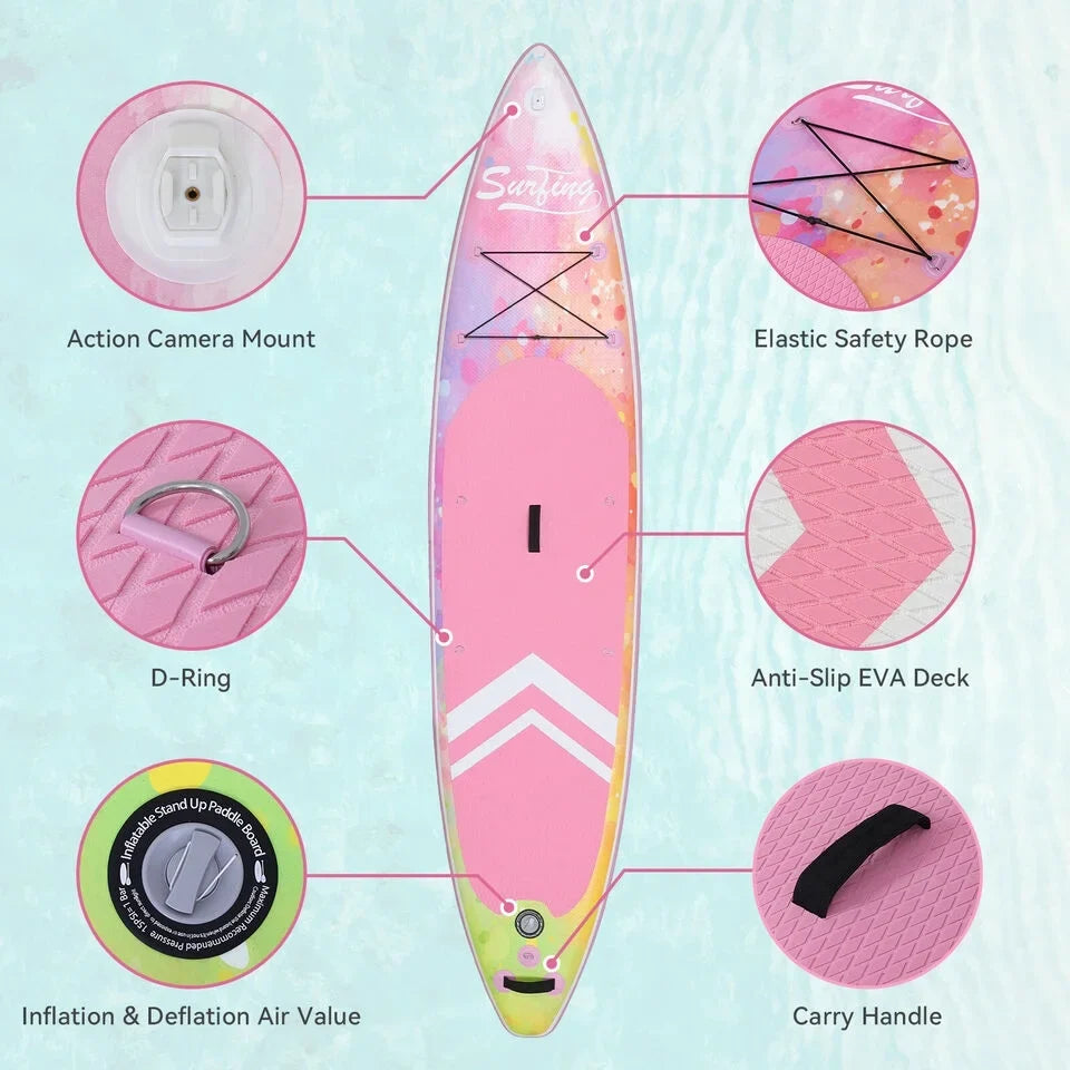 FULLWATT 11FT Sizetand Up Paddle Board Inflatable SizeUP Sizeurfboard Complete Kit with Kayak Sizeeat