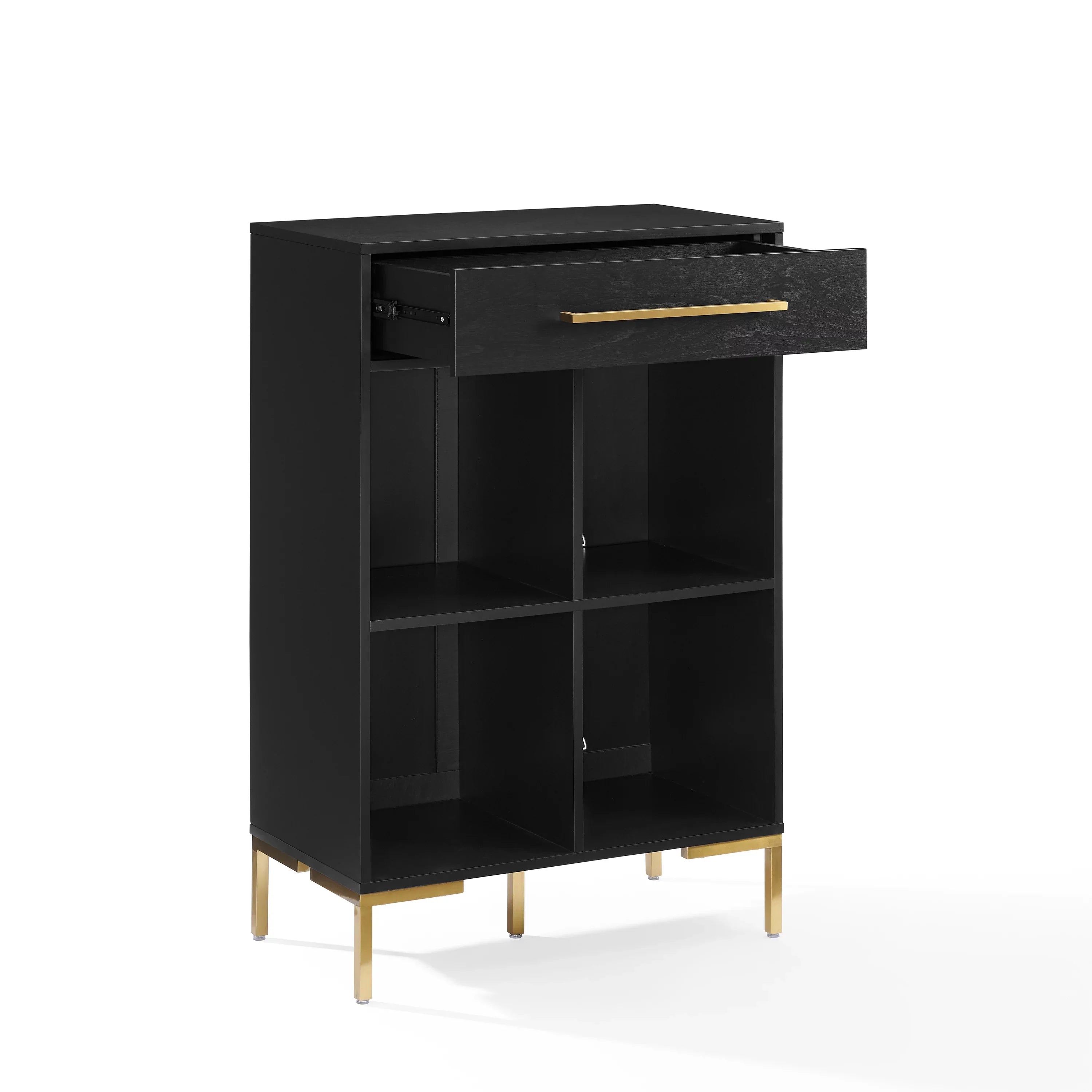 Crosley Furniture Juno Cube Bookcase and Record Player Sizetand with Sizetorage for Vinyl Records