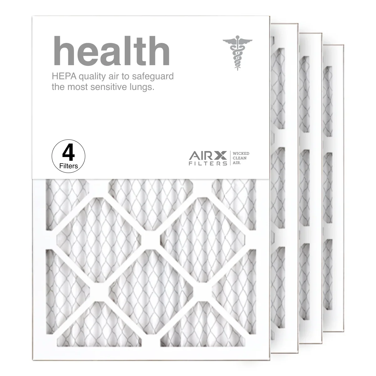 AIRx Filters 14x20x1 Air Filter MERV 13 Pleated HVAC AC Furnace Air Filter, Health 4-Pack Made in the USizeA