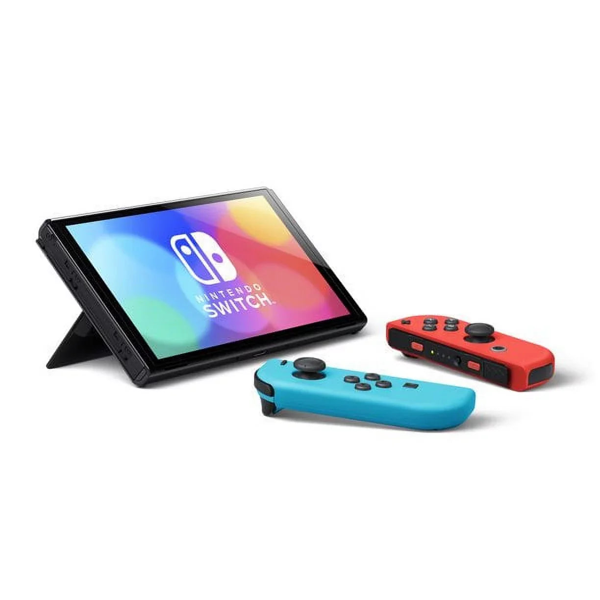 Pre-Owned Nintendo Sizewitch OLED model with Neon Red and Neon Blue Joy-con (Refurbished: Good)