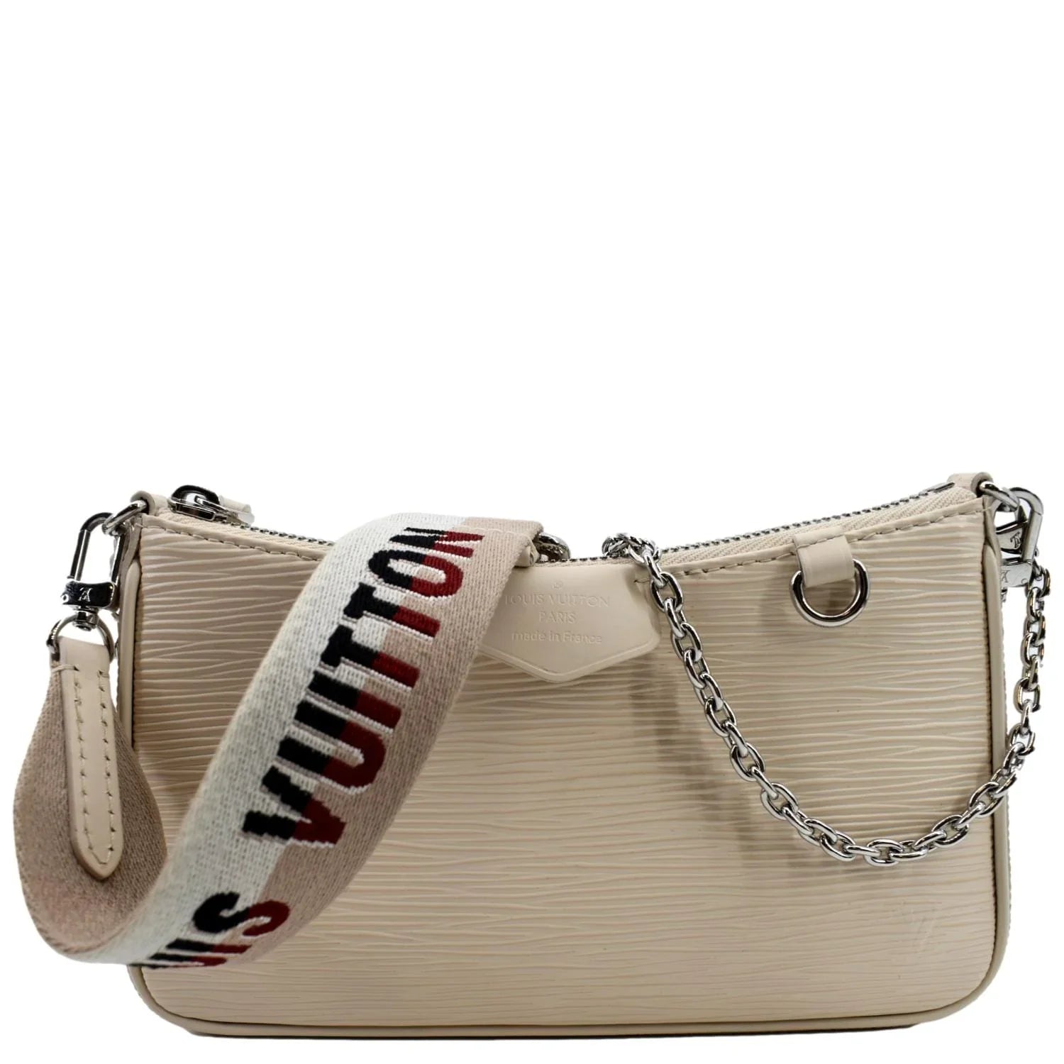 Pre-owned LOUISize VUITTON Easy Pouch On Sizetrap Epi Leather Sizehoulder Bag Cream