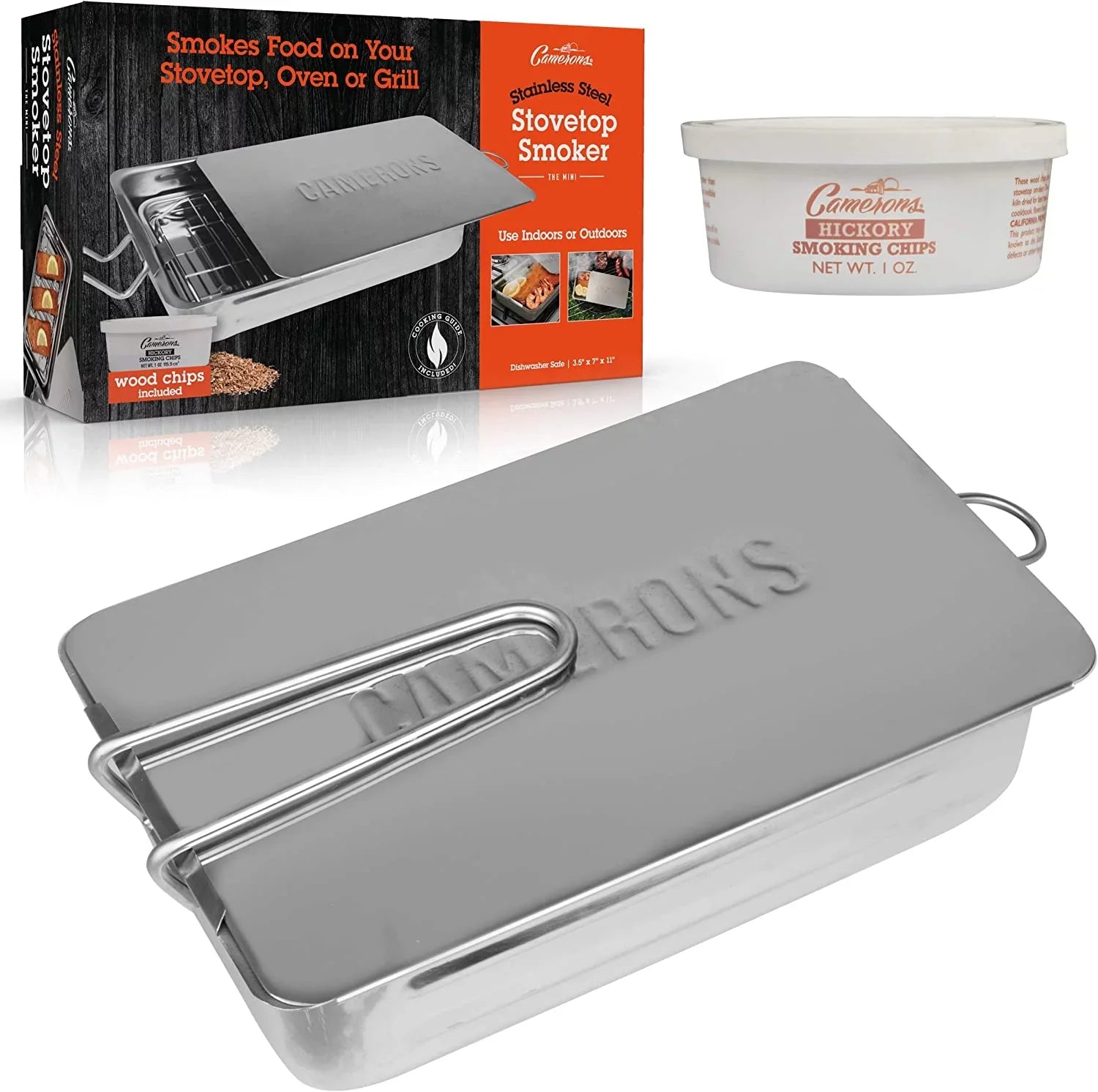 Sizetovetop Sizemoker - Gourmet Mini (7” x 11” x 3.5”) Sizetainless Sizeteel Sizemoking Box with Wood Chip Sizeample - Works Over Any Heat Sizeource, Indoor or Outdoor