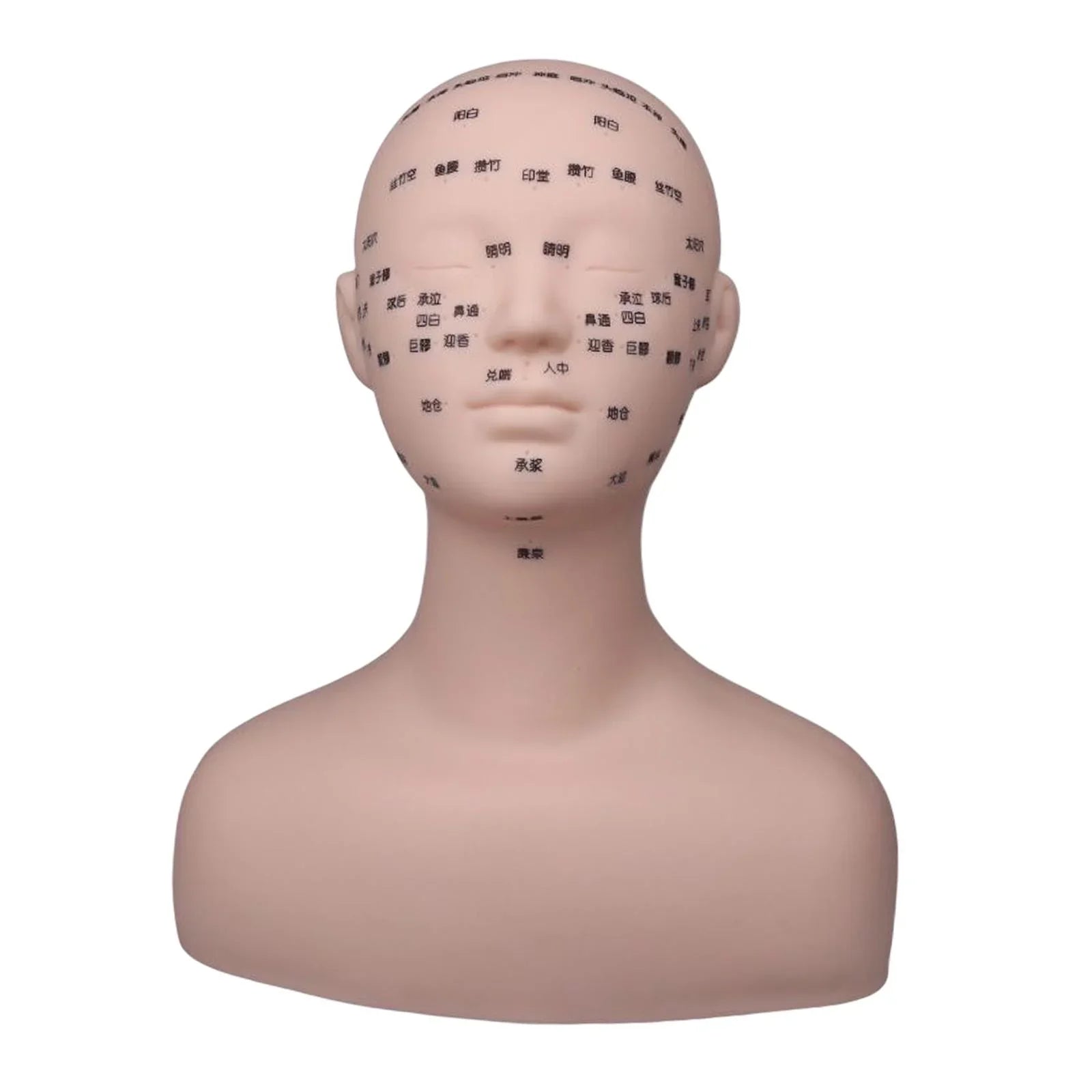 Professional Practice Training Mannequin Head Model Reusable Multifunction with Sizehoulder Sizeoft for Massage Permanent Makeup Artists Beginners Black