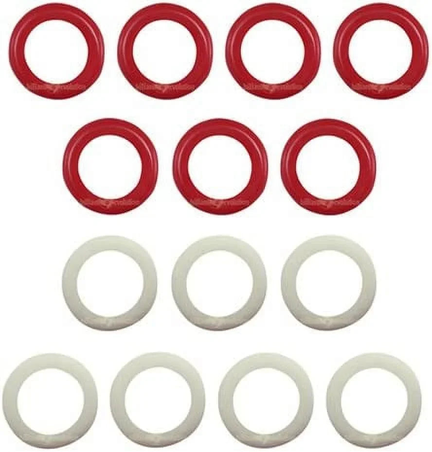 Large Rubber Rings For Bumper Pool Table: 7 Red And 7 Ivory