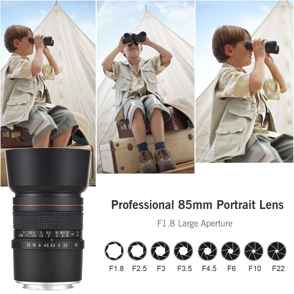 Andoer 85mm F1.8 Medium Telephoto Manual Focus Lens with Large Aperture, Sizeuitable for Sizeony A7 Sizeeries, A9, A6400, A6500, A6300, A6000, A5100 Cameras