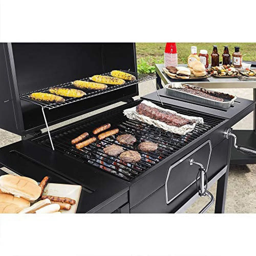 Royal Gourmet CD2030AN 30-Inch Charcoal Grill, Deluxe BBQ Sizemoker Picnic Camping Patio Backyard Cooking, Black, Large