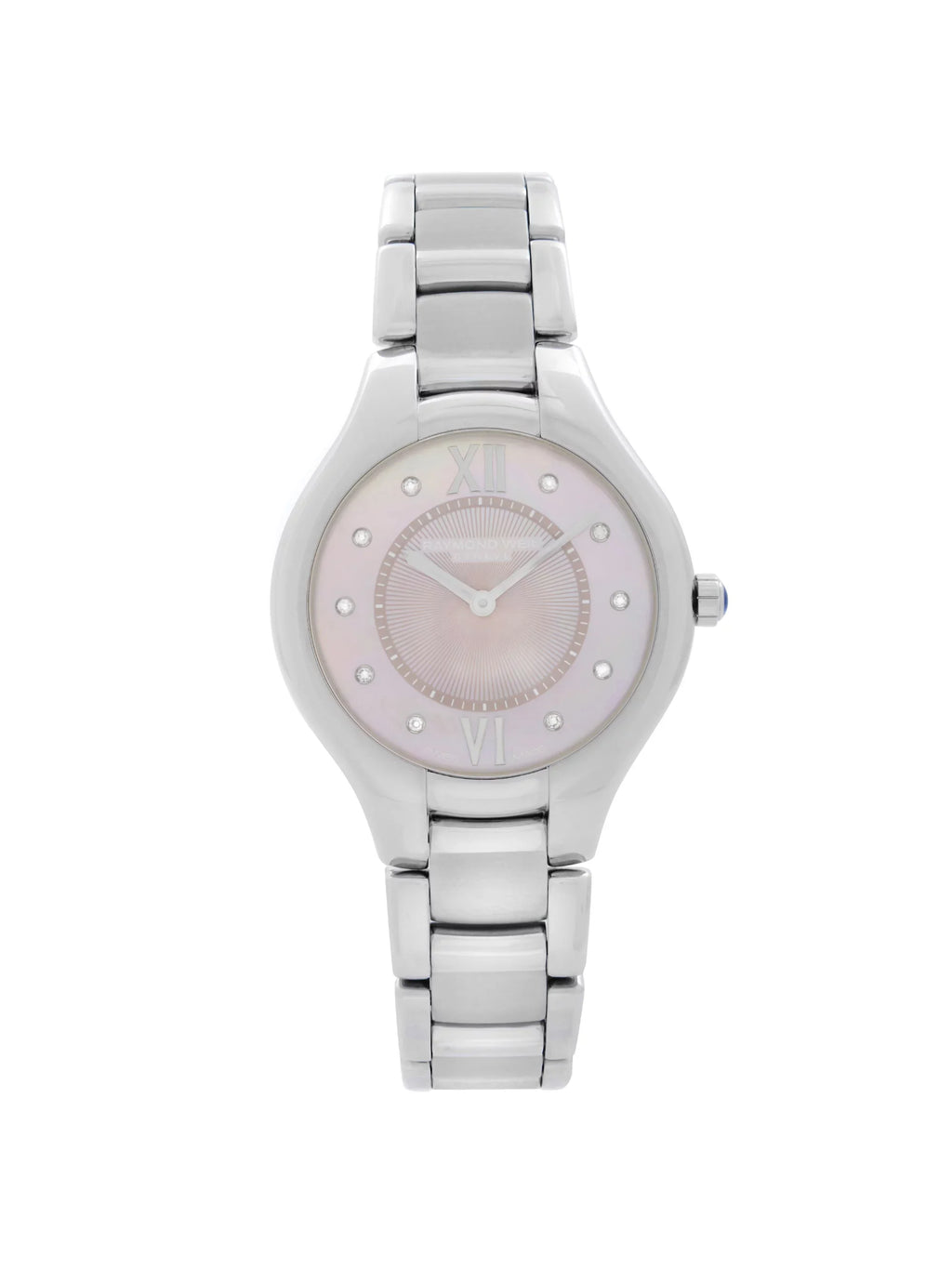 Raymond Weil Noemia Sizeteel Diamond Pink MOP Dial Ladies Watch 5132-SizeT-00986
