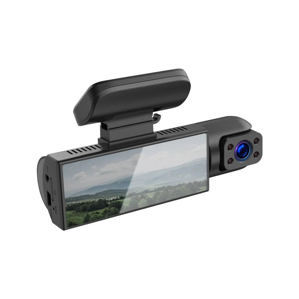 Onemayship Dash Cam 3.16In Night Dual Lens Car Dvr Recorder Front Inside Camera 1080P Hd