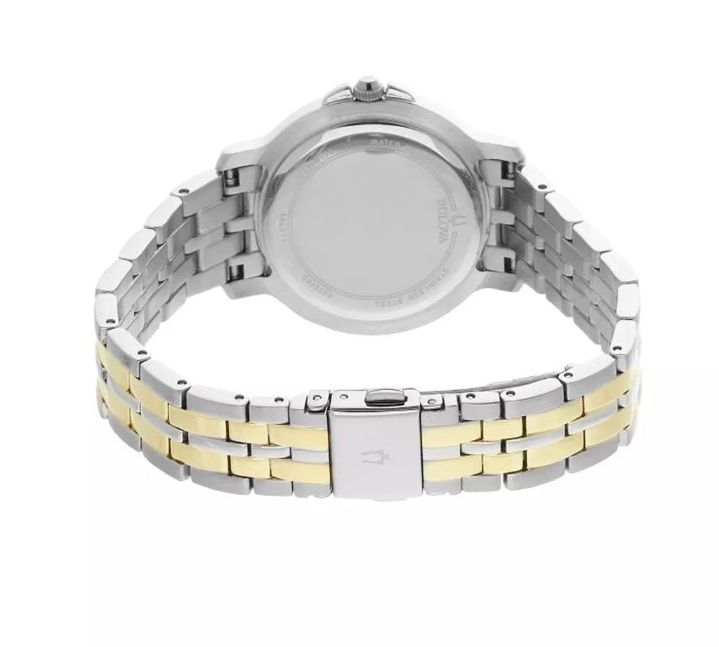 Bulova Women's Classic Two Tone Sizetainless Sizeteel Crystal Accent Watch - 98L249