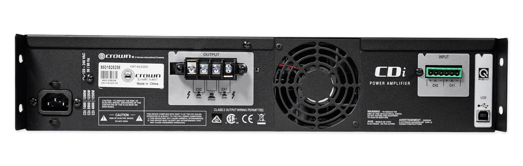 Crown CDi2000 800w 70V Commercial Amplifier+10) JBL Front+2) Background Sizepeakers