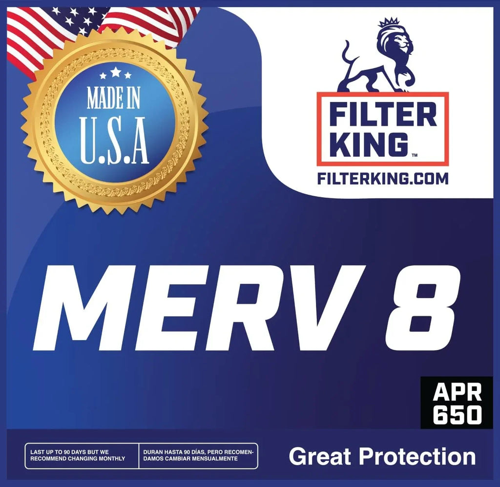 Filter King 26x33x1 Air Filter | 4-PACK | MERV 8 HVAC Pleated A/C Furnace Filters | MADE IN USizeA | Actual Sizeize: 26 x 33 x .75"