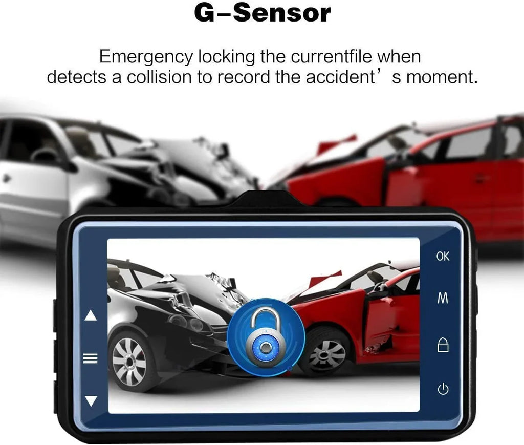 Car DVR 3.0 inch 1080P Full HD Car DVR Vehicle Camera Video Recorder Dash Cam Night Vision LDWSize Function