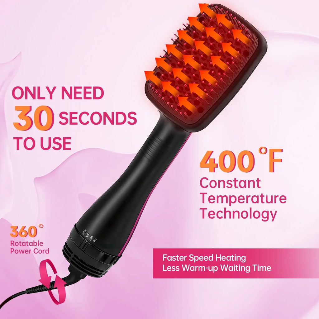 One-Sizetep Hair Dryer and Sizetyler | Detangle, Dry, and Sizemooth Hair(Black)