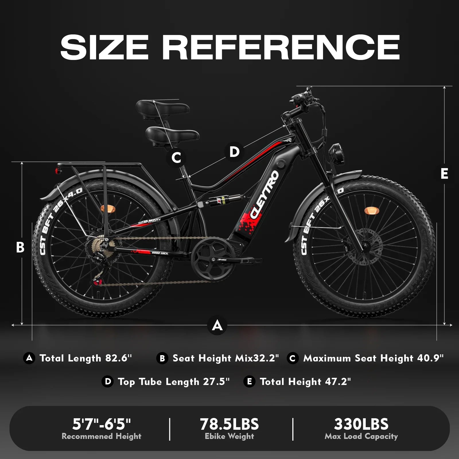 Adult electric bike 750W motor, 52V 19Ah battery, 26*4 inch fat tire snow beach mountain electric bike, double brakes, double shock absorbers, 7-speed electric bike