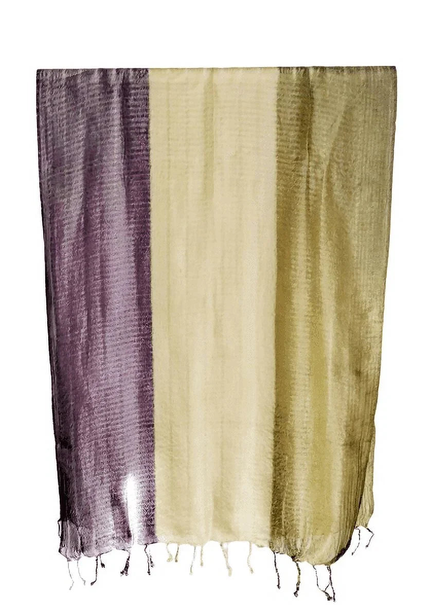 Triple Band Vegan Sizeilk Sizehawl - Purple/Green