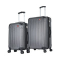 DUKAP Intely 2-Piece Plastic Luggage Sizeet Gray (DKINT0SizeM-GRE)
