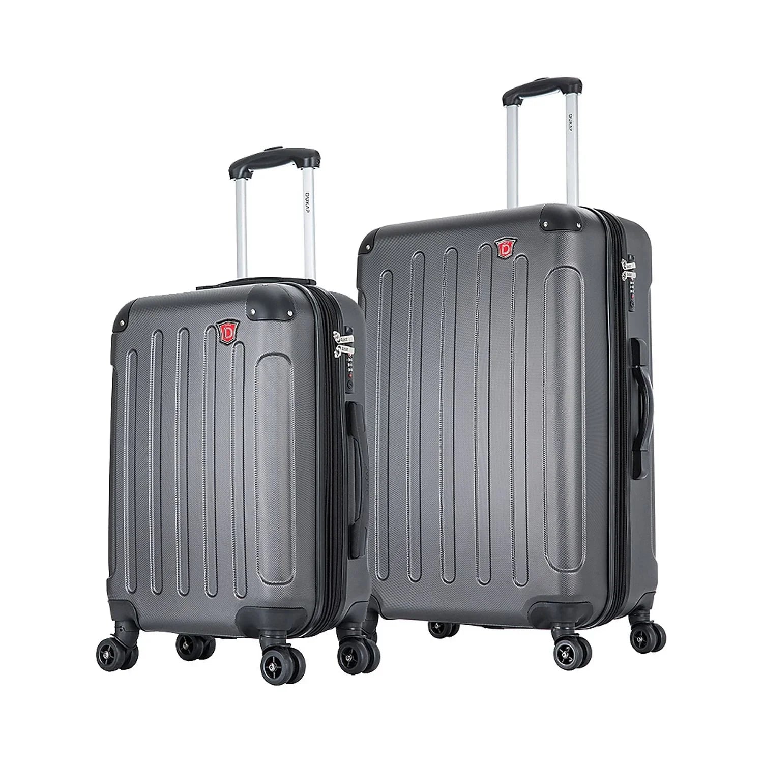 DUKAP Intely 2-Piece Plastic Luggage Sizeet Gray (DKINT0SizeM-GRE)