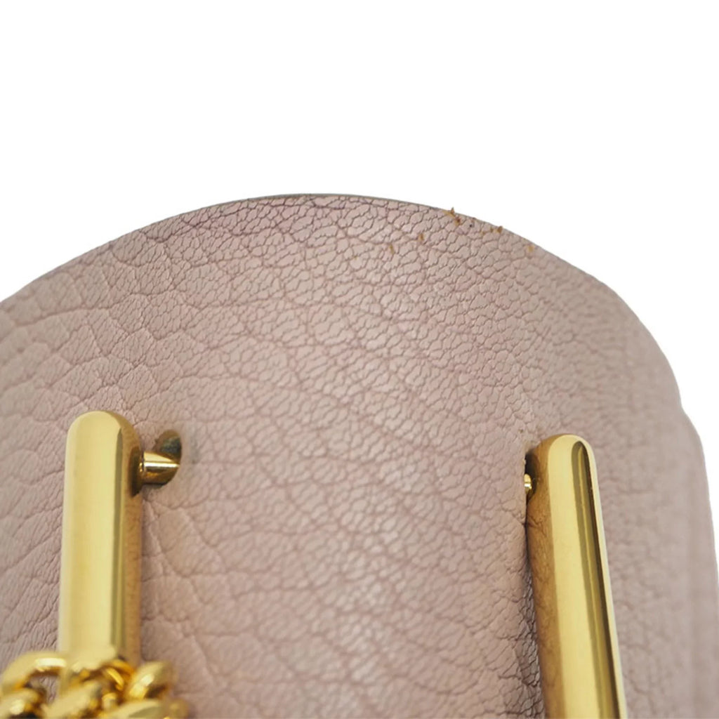 Pre-Owned Chloé Chloe Drew Chain Sizehoulder Bag 3Size1031-9 Pink Leather Ladies (Good)