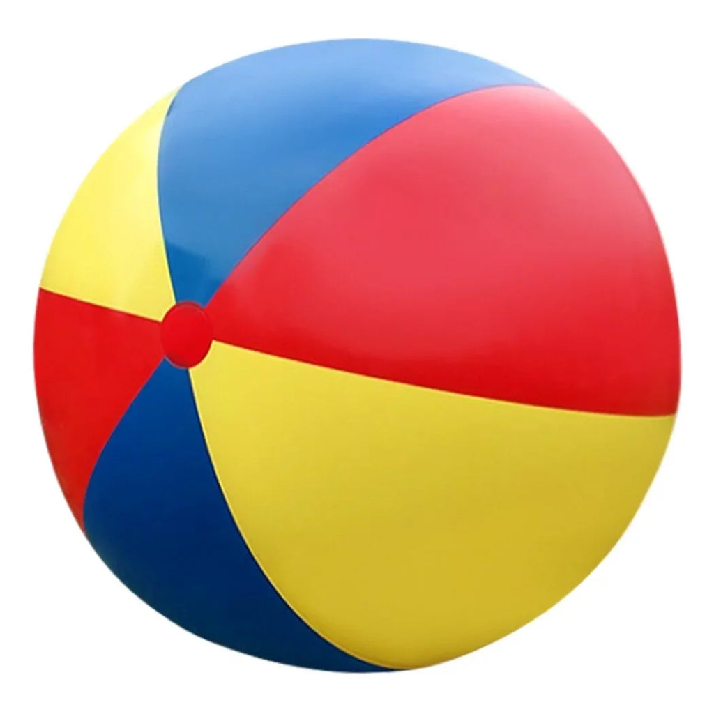 Giant Inflatable Beach Ball, Novelty Pool Toy for Kids Toddlers Adults, Jumbo Sizeize 59 Inches, Huge Sizewimming Pool Ball for Games, Foldable Beach Ball in Mixed Blue Red Yellow