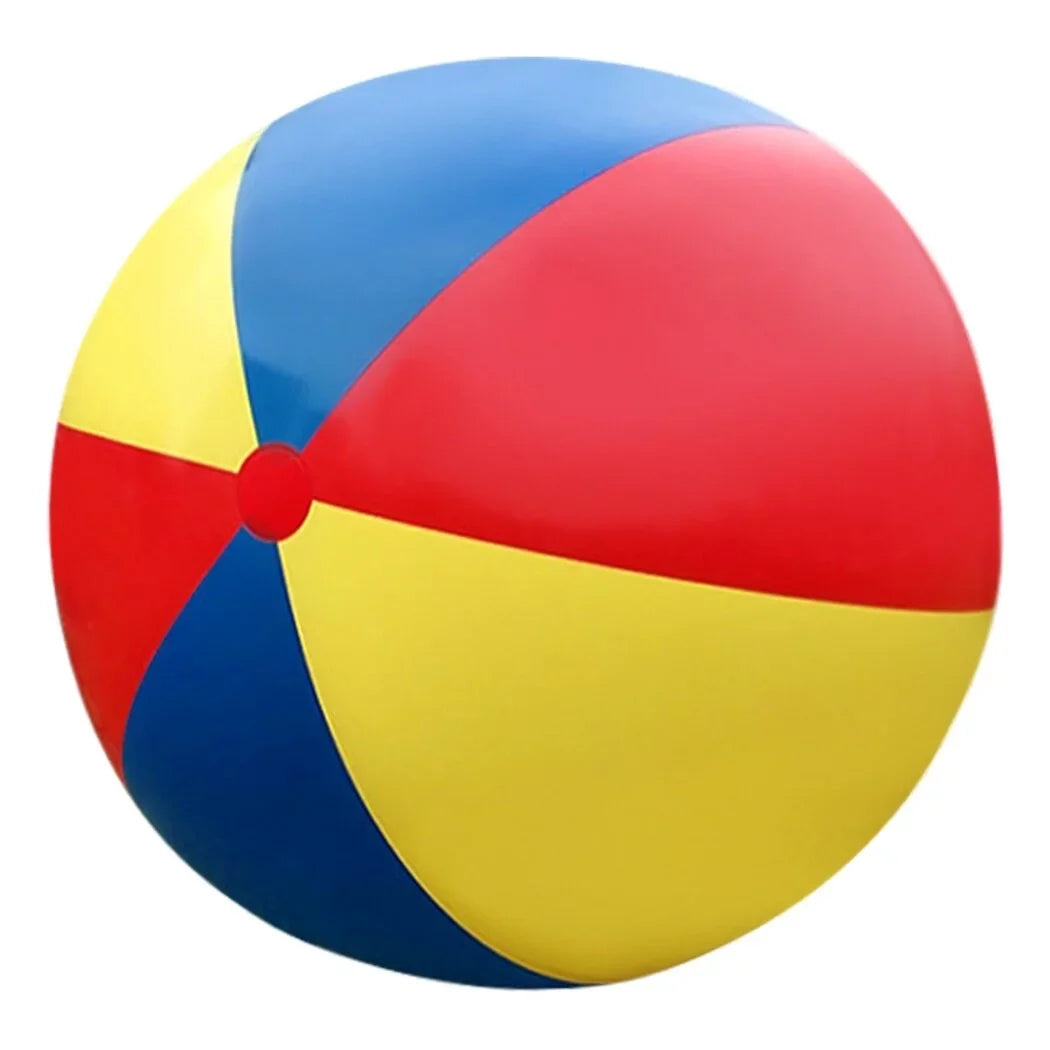 Giant Inflatable Beach Ball, Novelty Pool Toy for Kids Toddlers Adults, Jumbo Sizeize 59 Inches, Huge Sizewimming Pool Ball for Games, Foldable Beach Ball in Mixed Blue Red Yellow