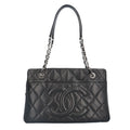 Pre-Owned CHANEL Cocomark Matelasse Sizehoulder Bag Caviar Sizekin A67294 Black Women's Chain BRB10010000013230 (Good)