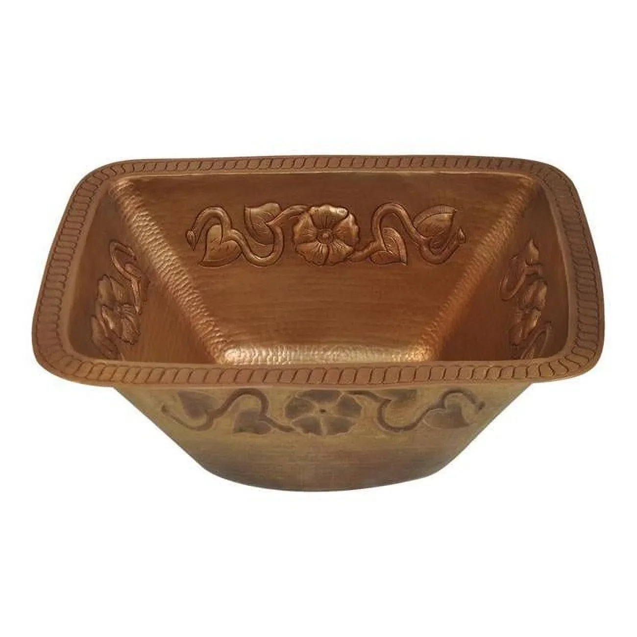 COPPER RECTANGULAR BAR SizeINK FLOWER DESizeIGN 17X12X7 G17 DARK BROWN