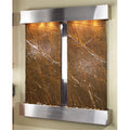 Adagio CFSize2006 Cottonwood Falls - Brown Rainforest Marble Wall Fountain