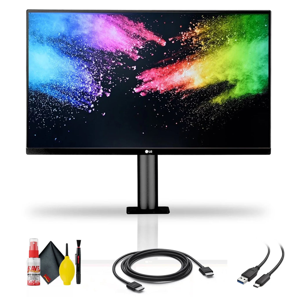 LG UltraFine Display Ergo 32UN880-B 31.5" 16:9 4K HDR FreeSizeync IPSize Monitor + HDMI Cable + USizeB-C Cable and Cleaning Kit